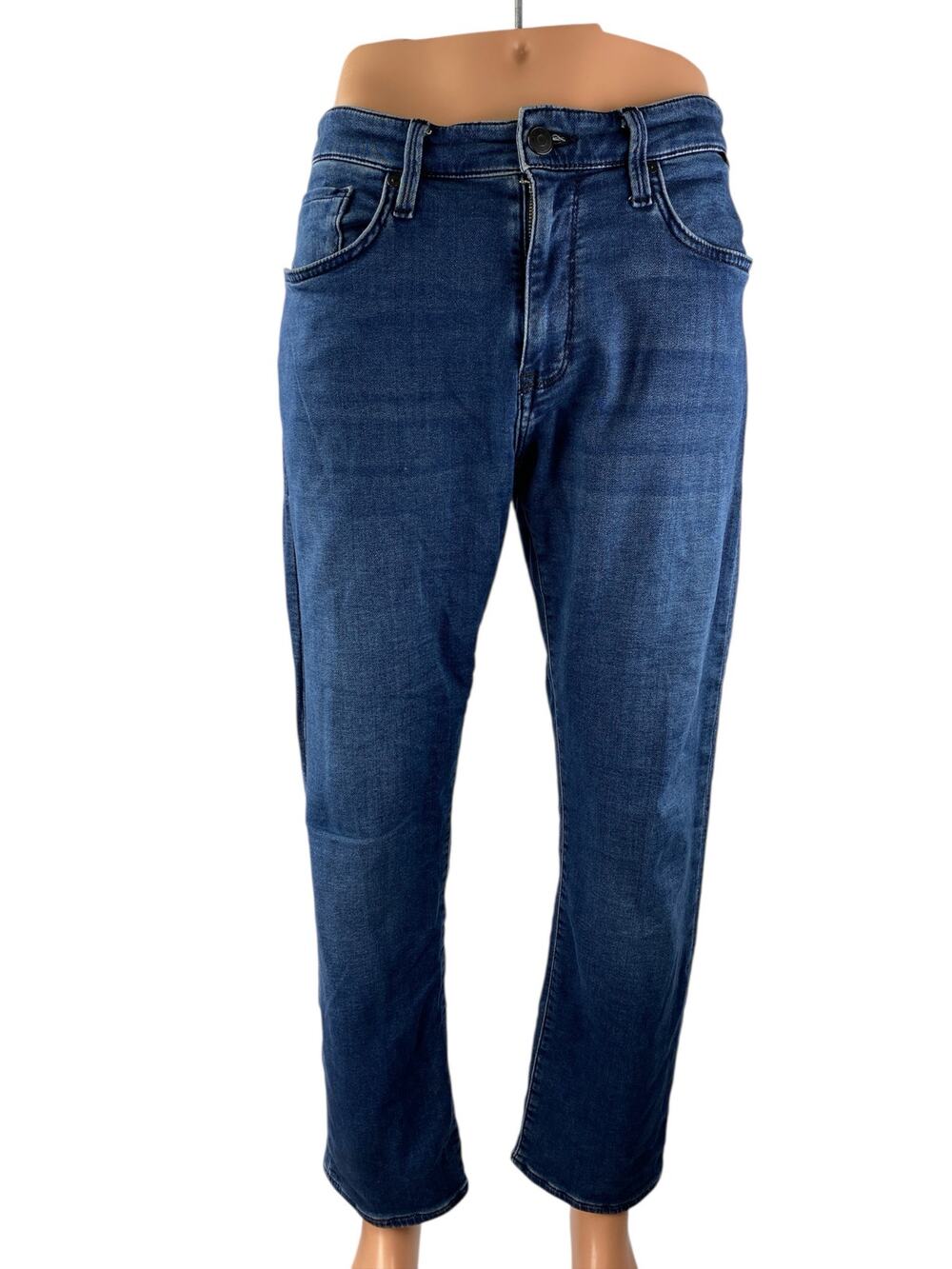 Mavi Athletic Denim Men's Blue High Rise Slim Straight Denim Jeans Pants Size 32